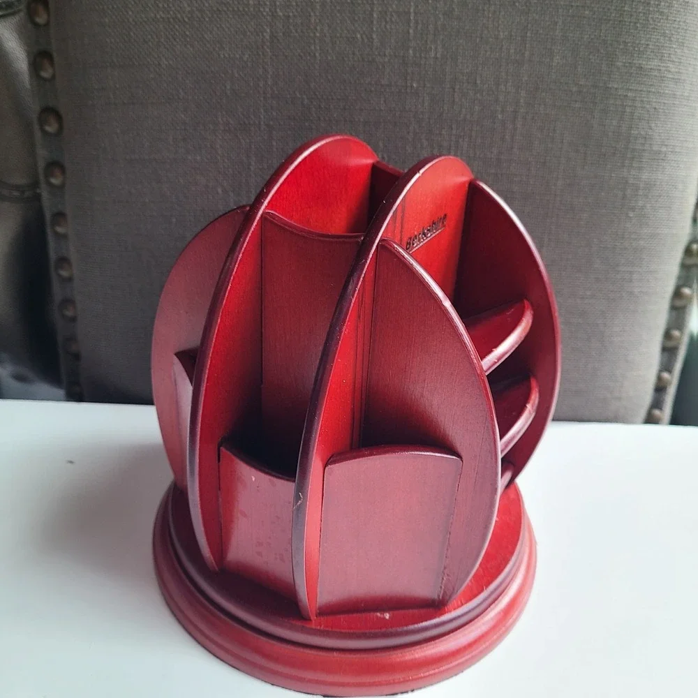 Berkshire Executive Rotating Desk Organizer‎ in Cherry Pencil Pen Holder MCM